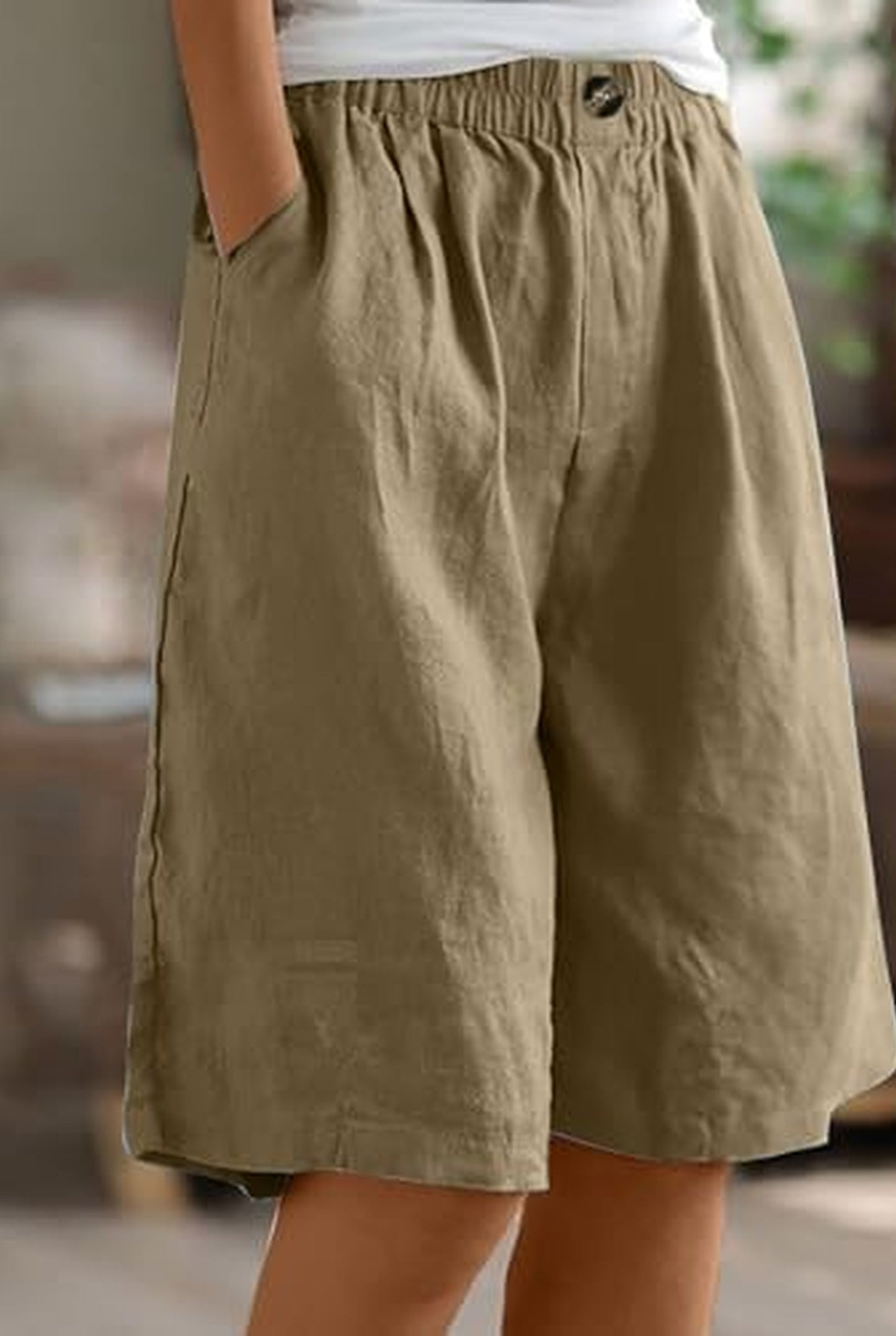 Amata Dames Broek | Wijde Pijpen | Elastische Tailleband