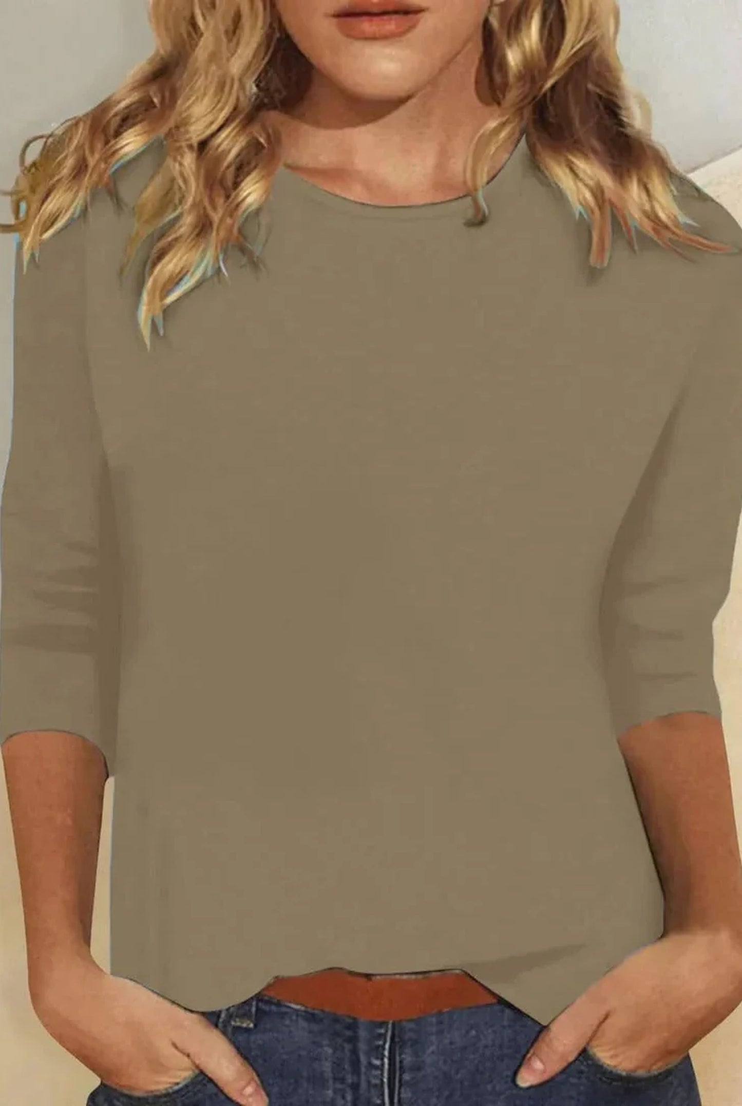 Blandeline Dames Top | Halflange Mouwen | Aansluitende Pasvorm
