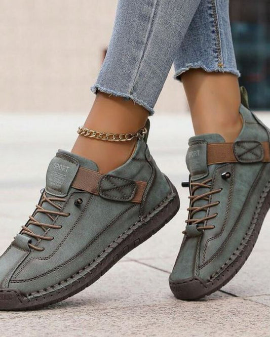 Bénigne Dames Orthopedische Sneakers | Hoge Enkelsluiting | Klittenband Velcro