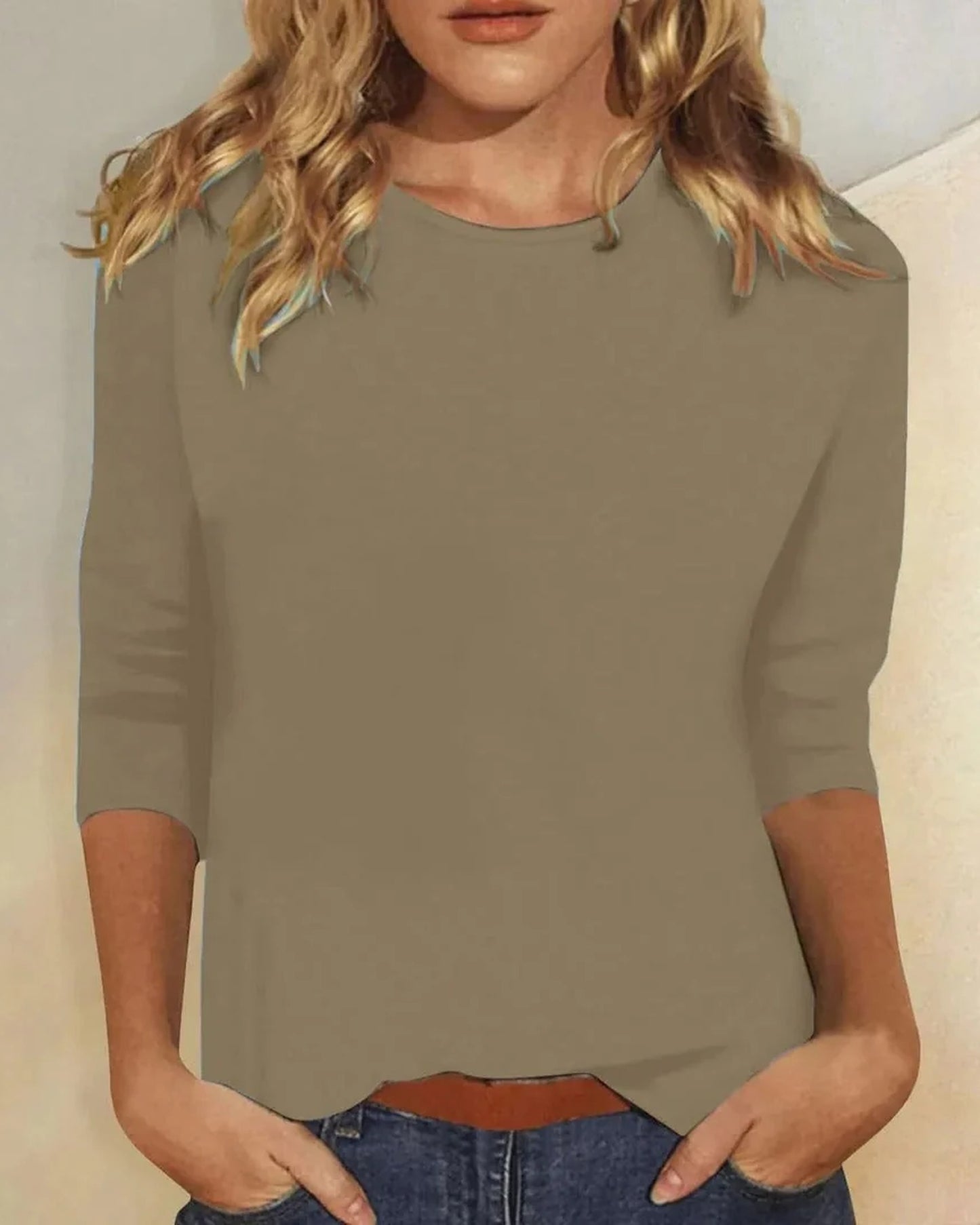 Annabella Dames Top | Korte Mouwen | Ronde Hals