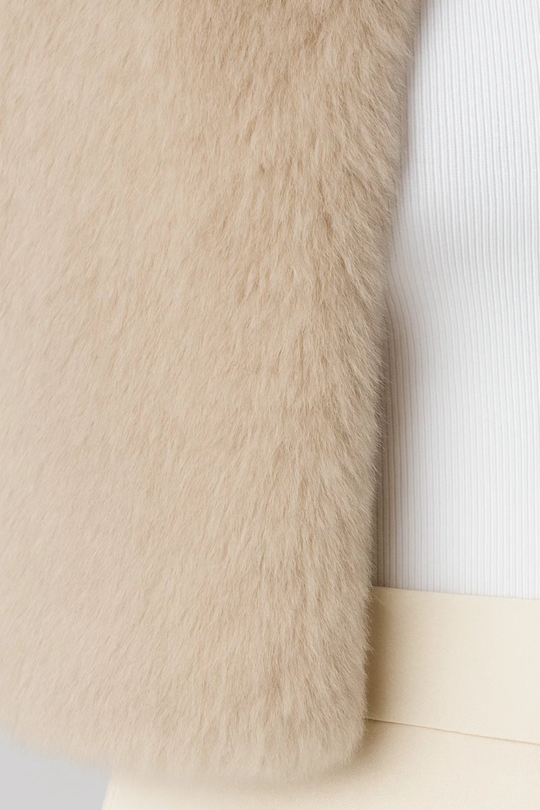 Kira Imitatiebont Jas | Luxe Textuur Met Open Model 4