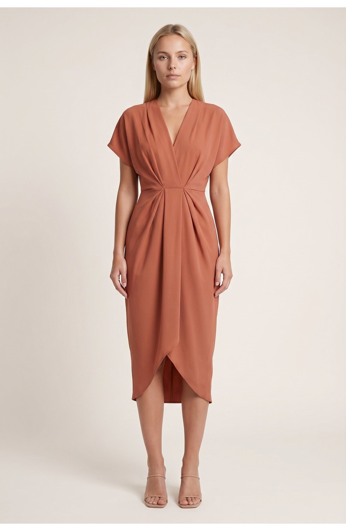 Léonore Women's Wrap Dress | V-Neck | Short Sleeves