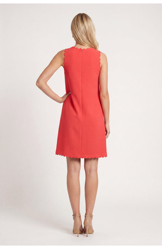 Jacqueline Women's Mini Dress | Scalloped Hem | A-line Silhouette