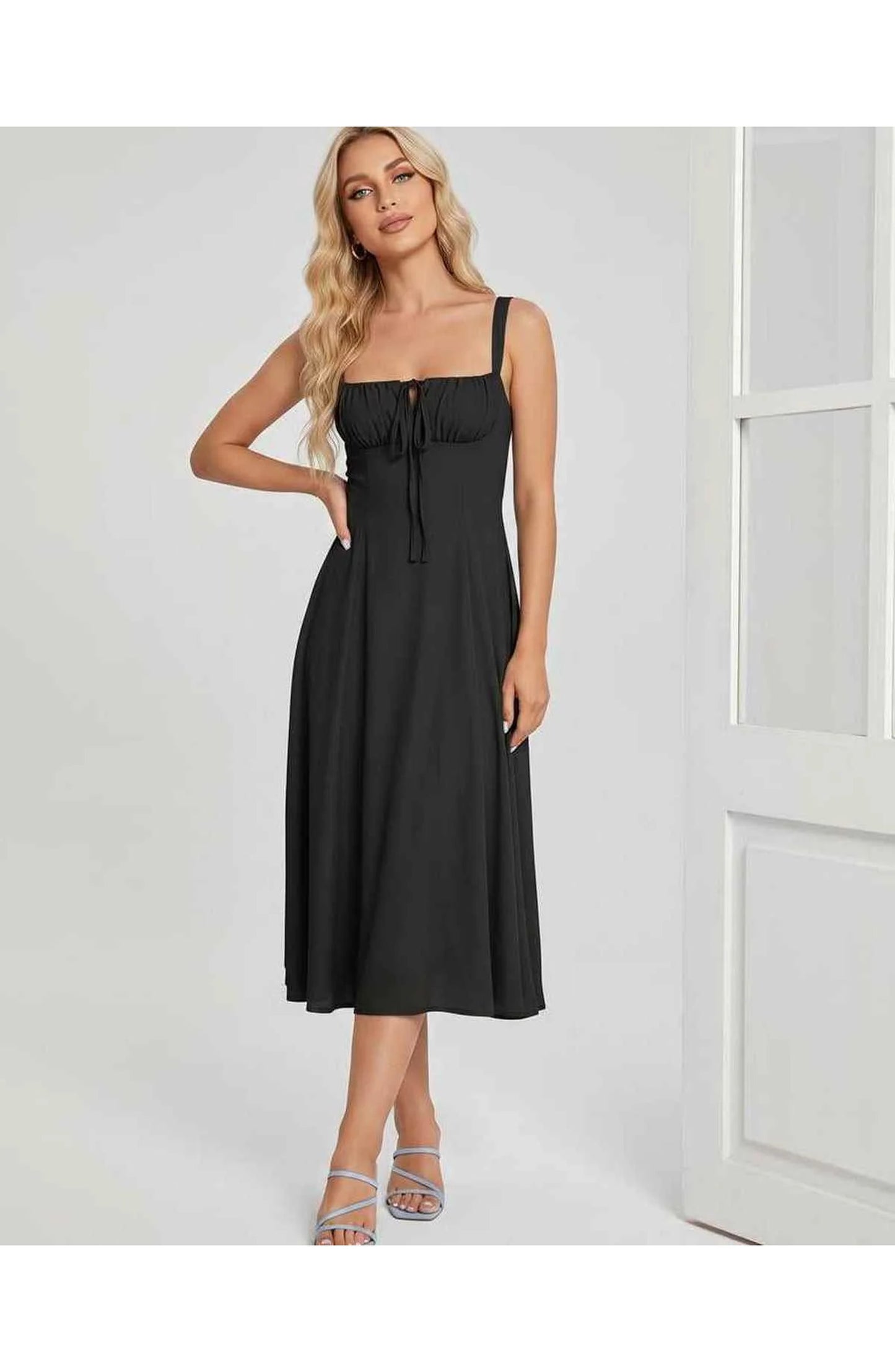 Lætitia Women's Midi Dress | Square Neck | A-line