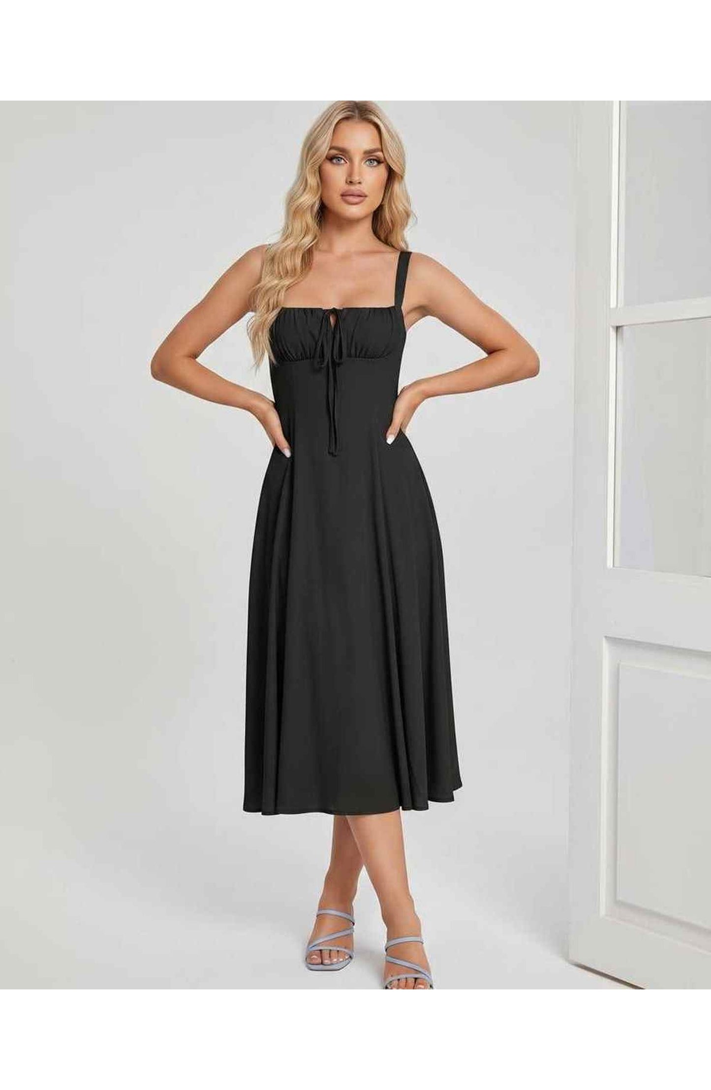 Lætitia Women's Midi Dress | Square Neck | A-line