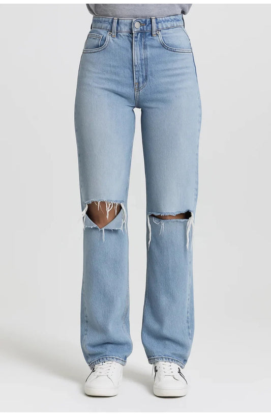 Félicie Dames Broek | Gescheurde Knieën | Gerafelde Zoom