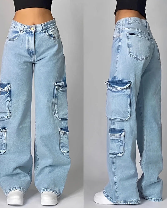 Pernelle Women's Trousers | Cargo Pockets | Wide Legs