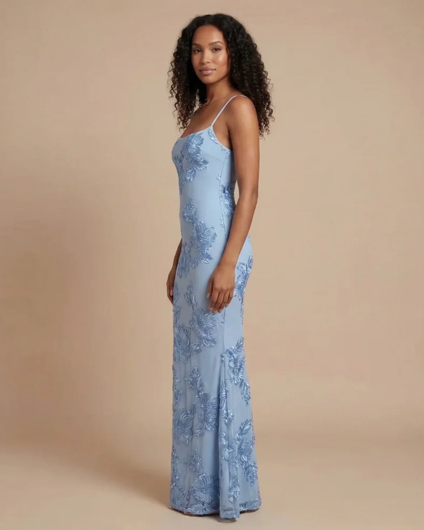 Miriam Dames Maxi Jurk | Vierkante Hals | Bloemenprint