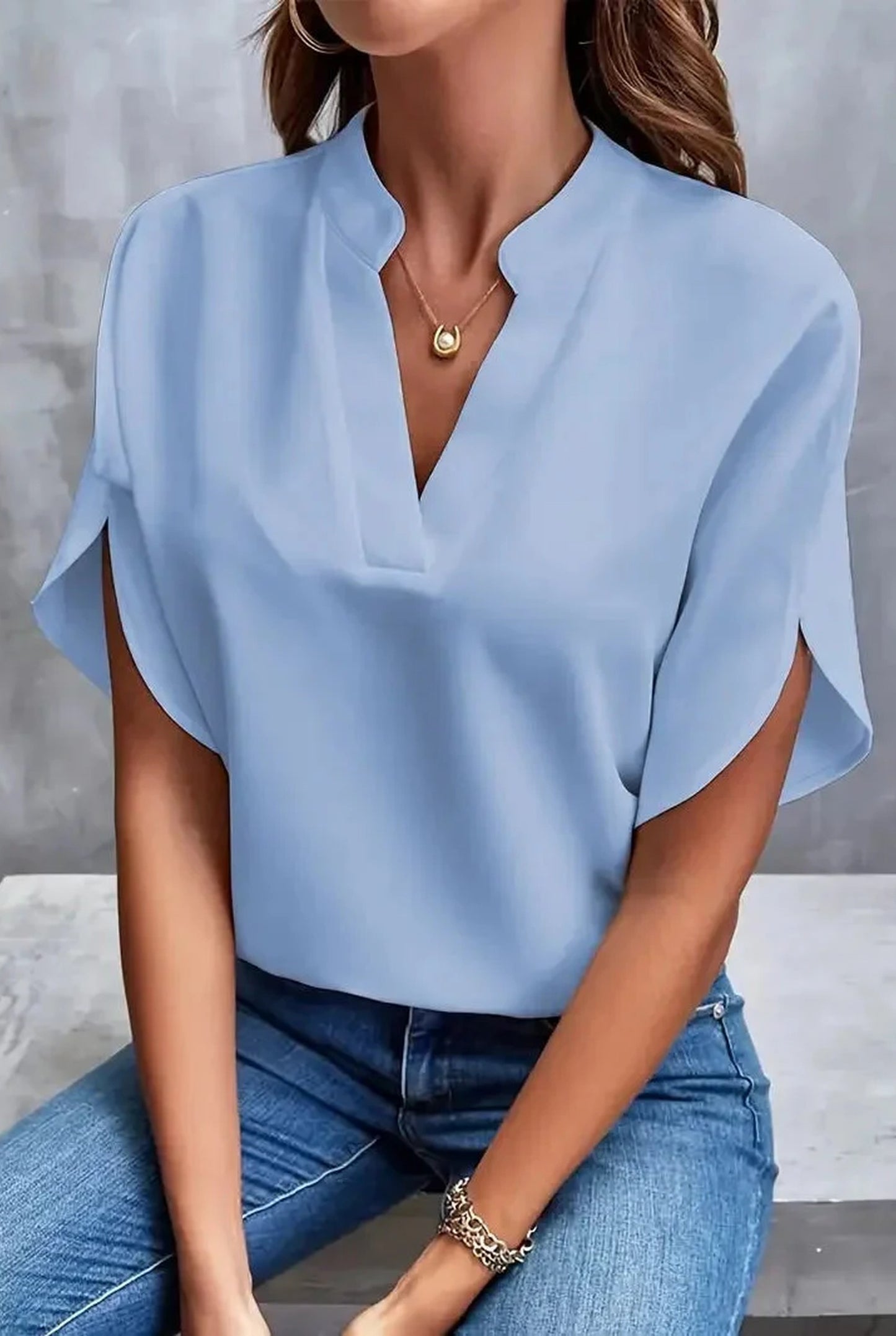 Philomèle Dames T-Shirt | Korte Mouwen | V-Hals