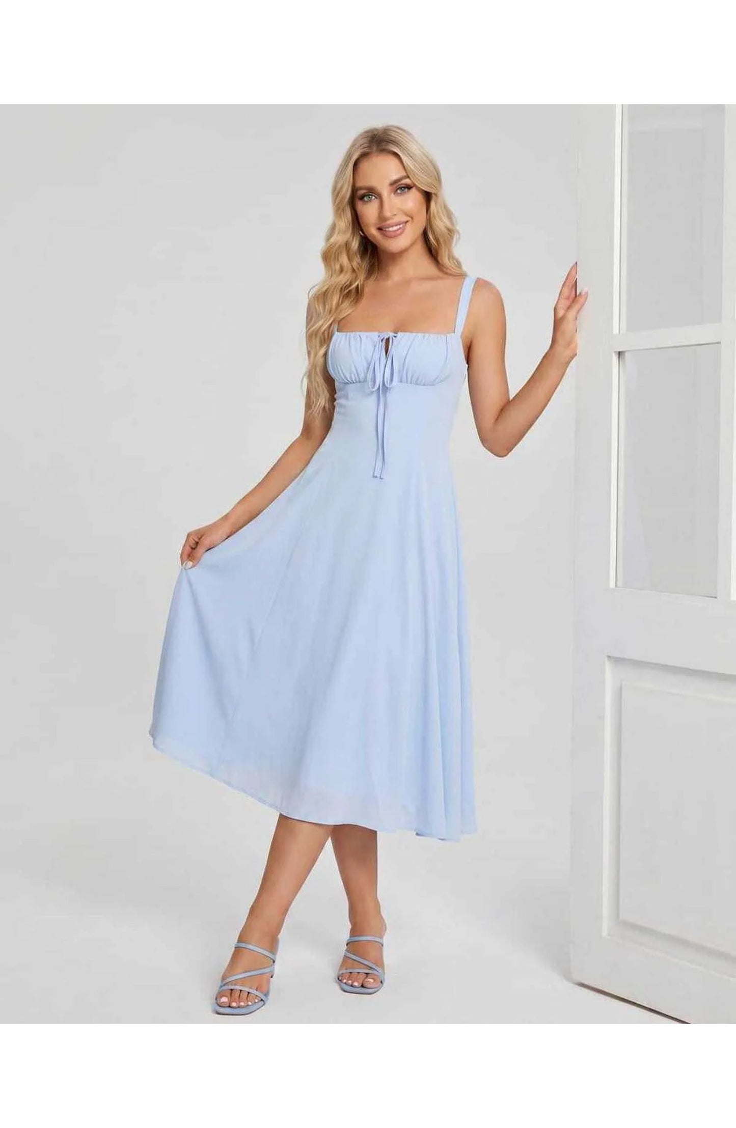 Lætitia Women's Midi Dress | Square Neck | A-line