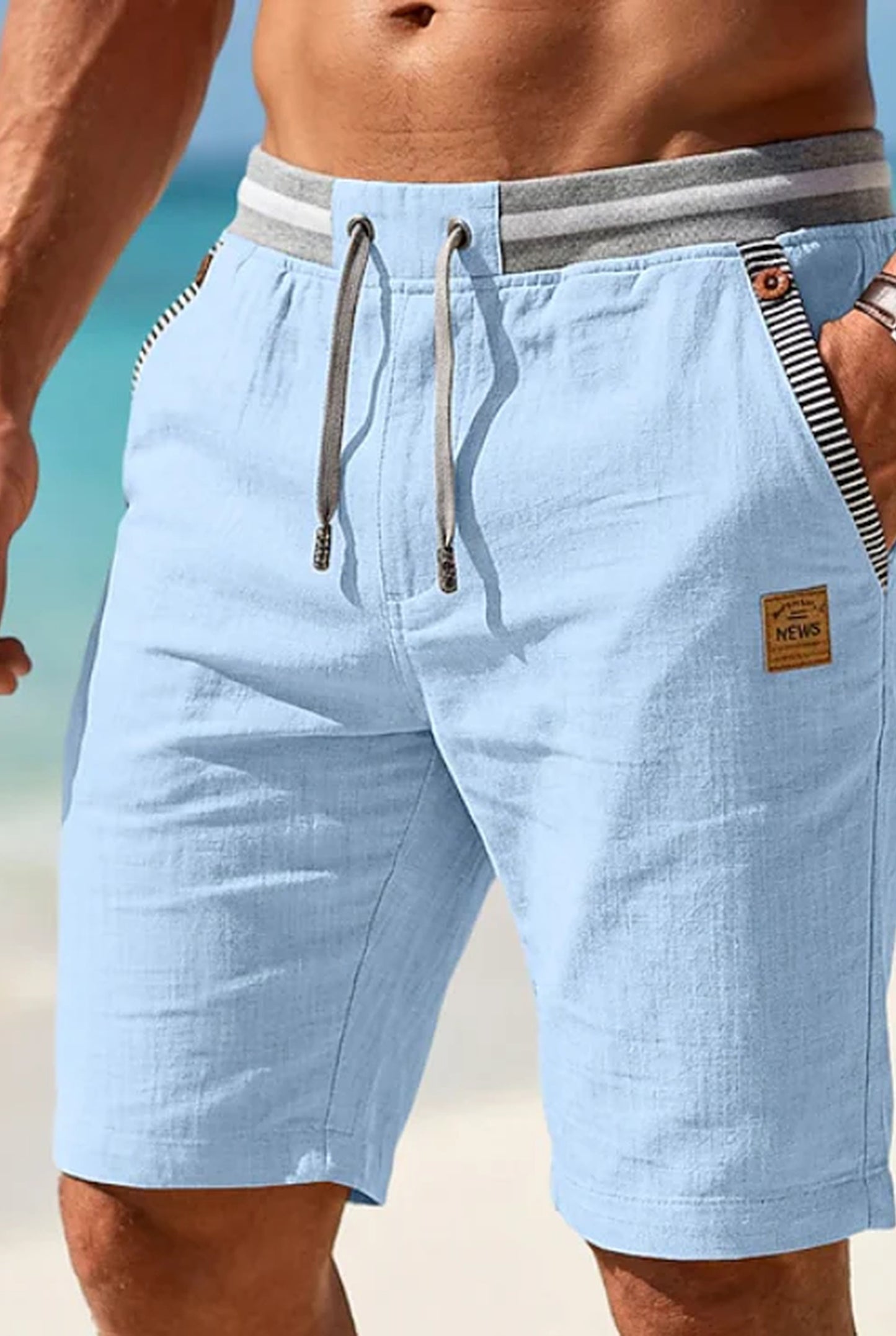 Diego Heren Shorts | Linning med snøre | Læderlogo-patch