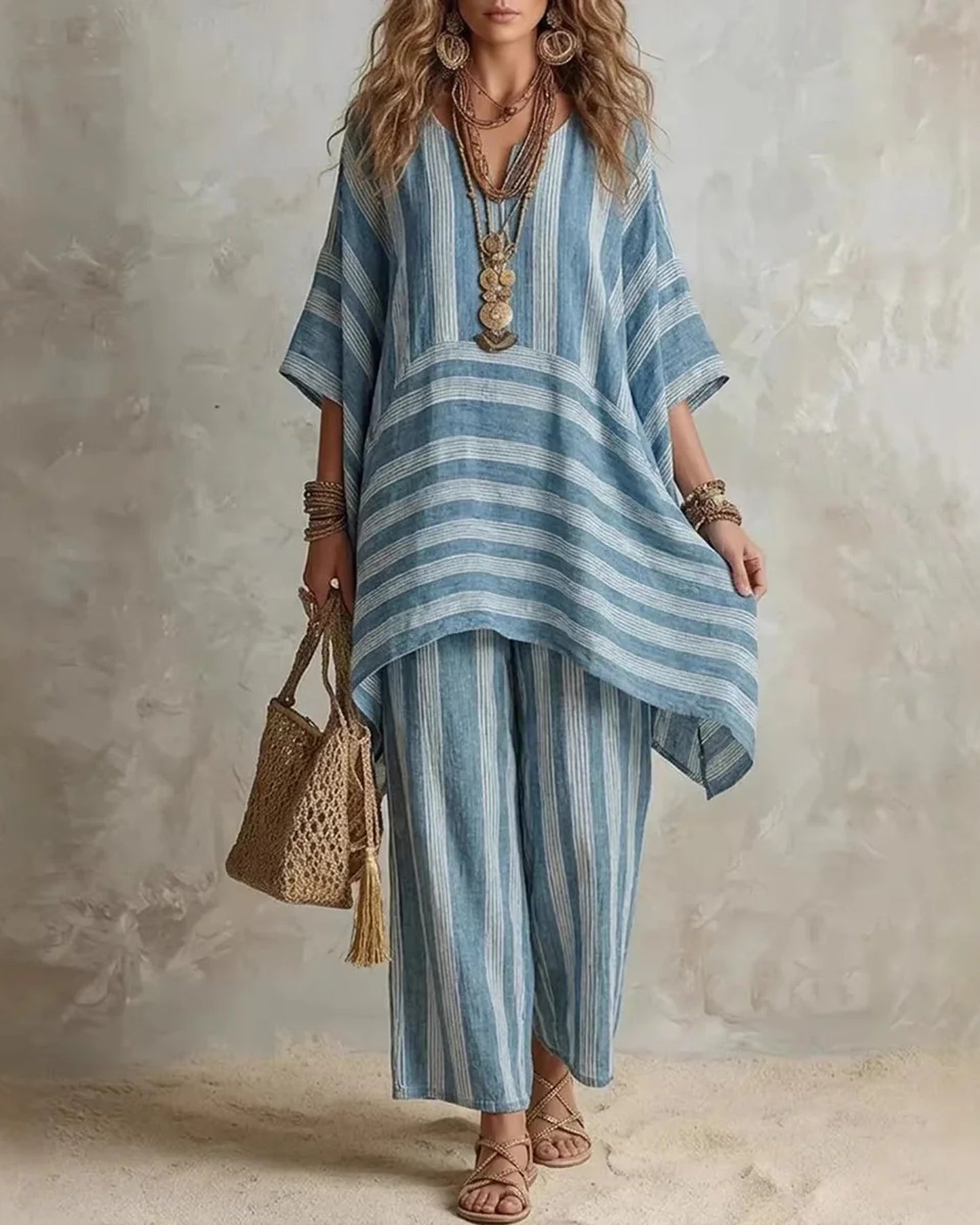 Pascaline-Rachelle Dames Co-Ord Set | Oversized Tuniek | Wijde Broek