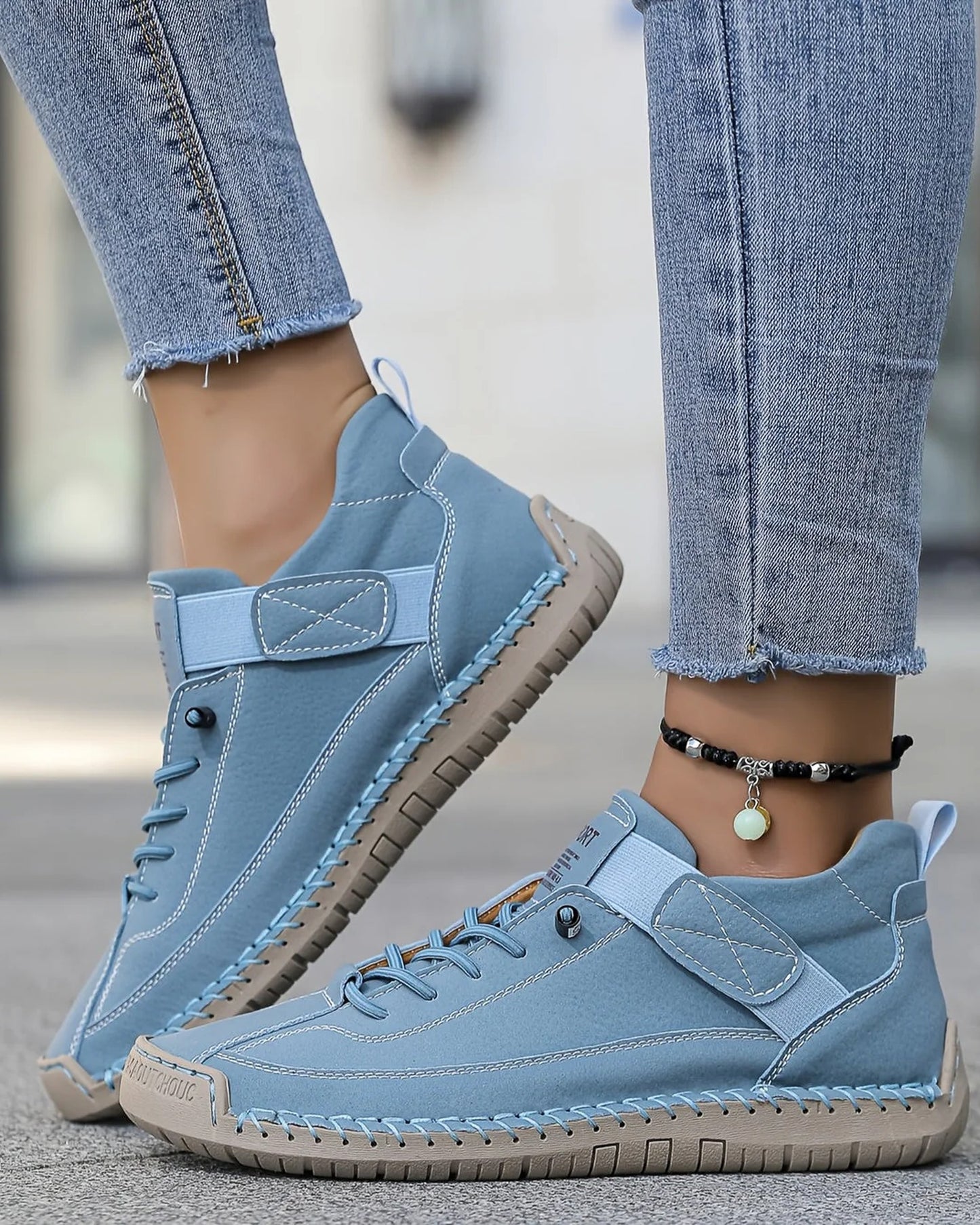 Bénigne Dames Orthopedische Sneakers | Hoge Enkelsluiting | Klittenband Velcro
