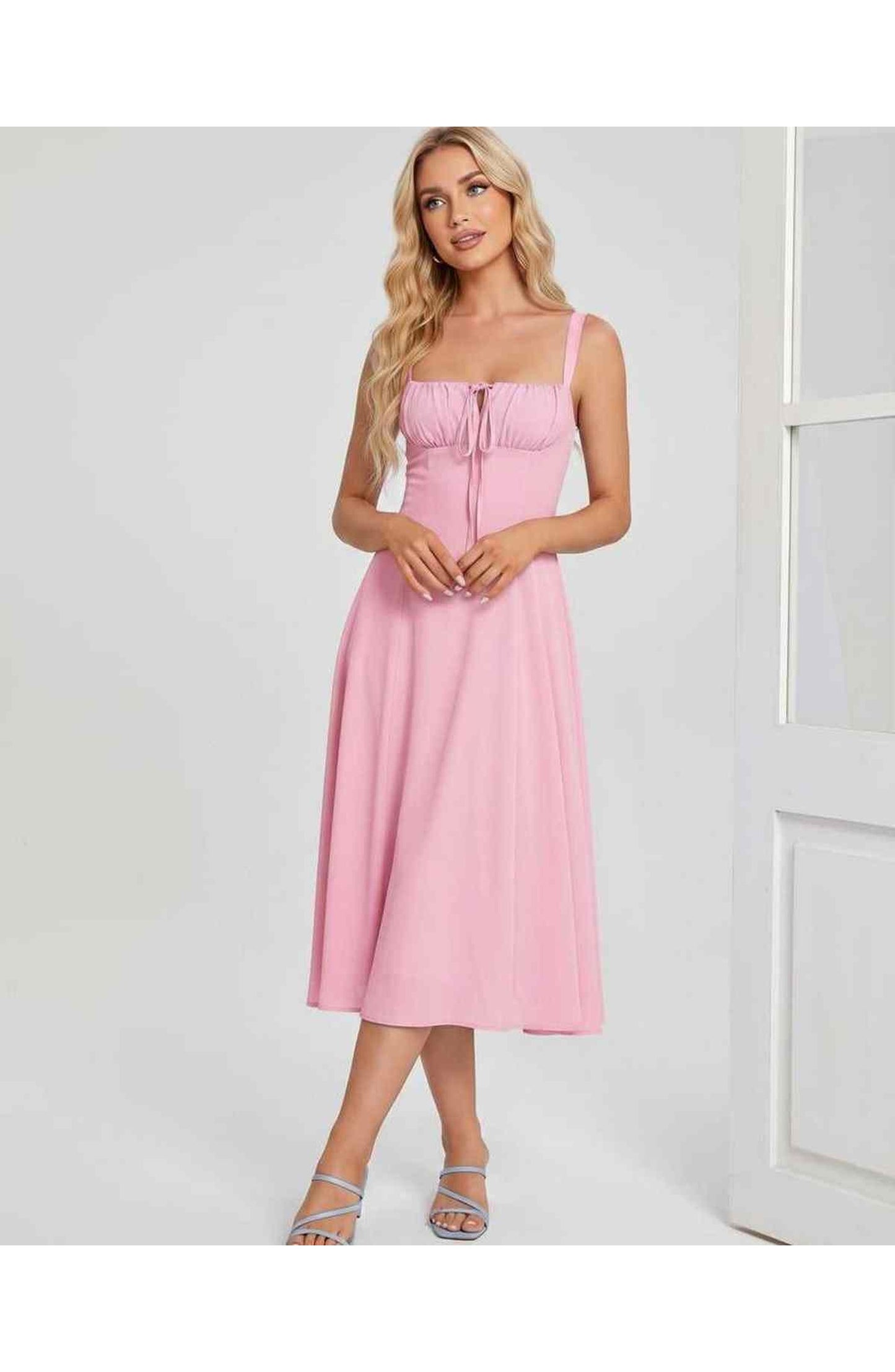 Lætitia Women's Midi Dress | Square Neck | A-line