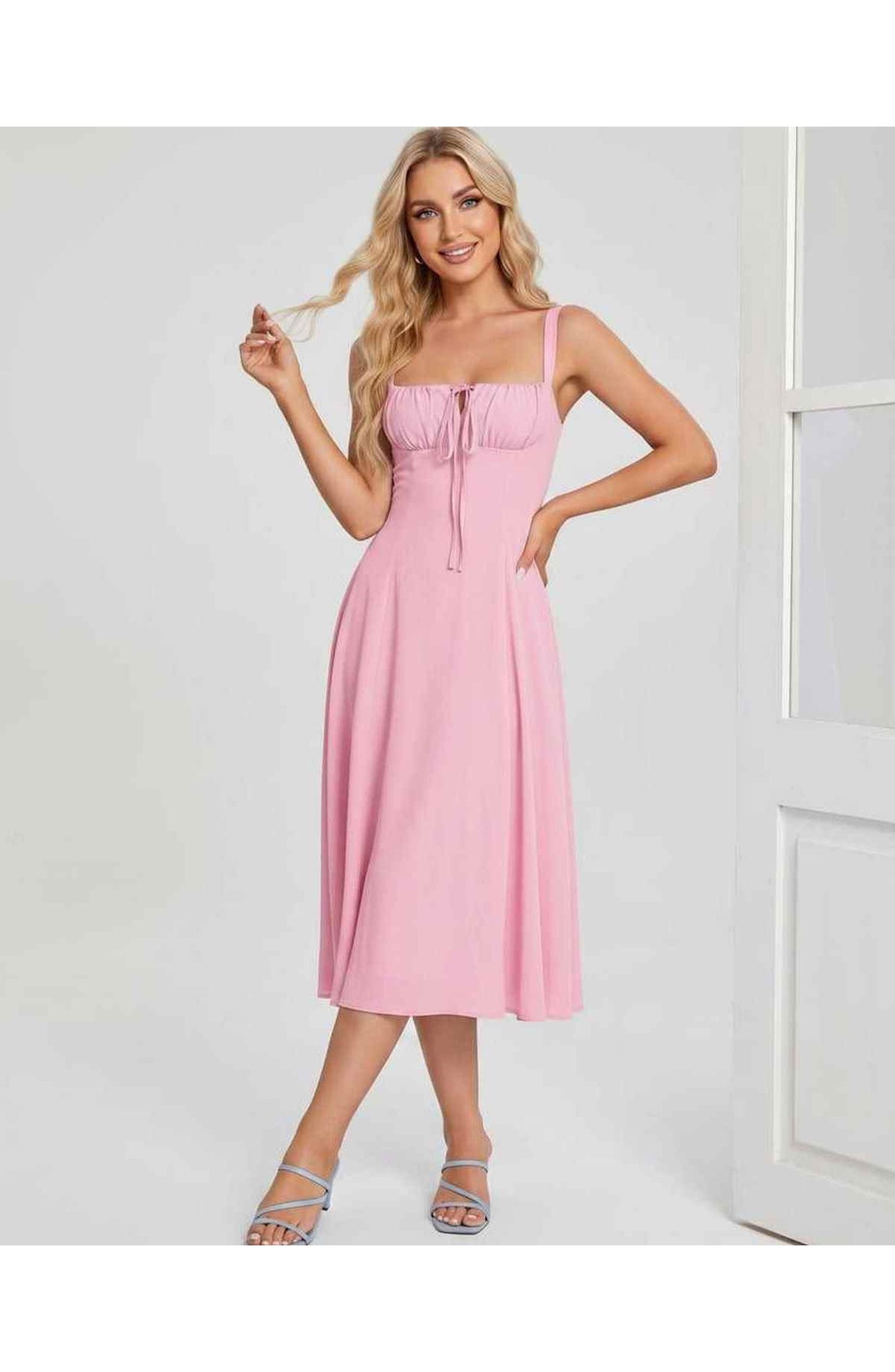 Lætitia Women's Midi Dress | Square Neck | A-line