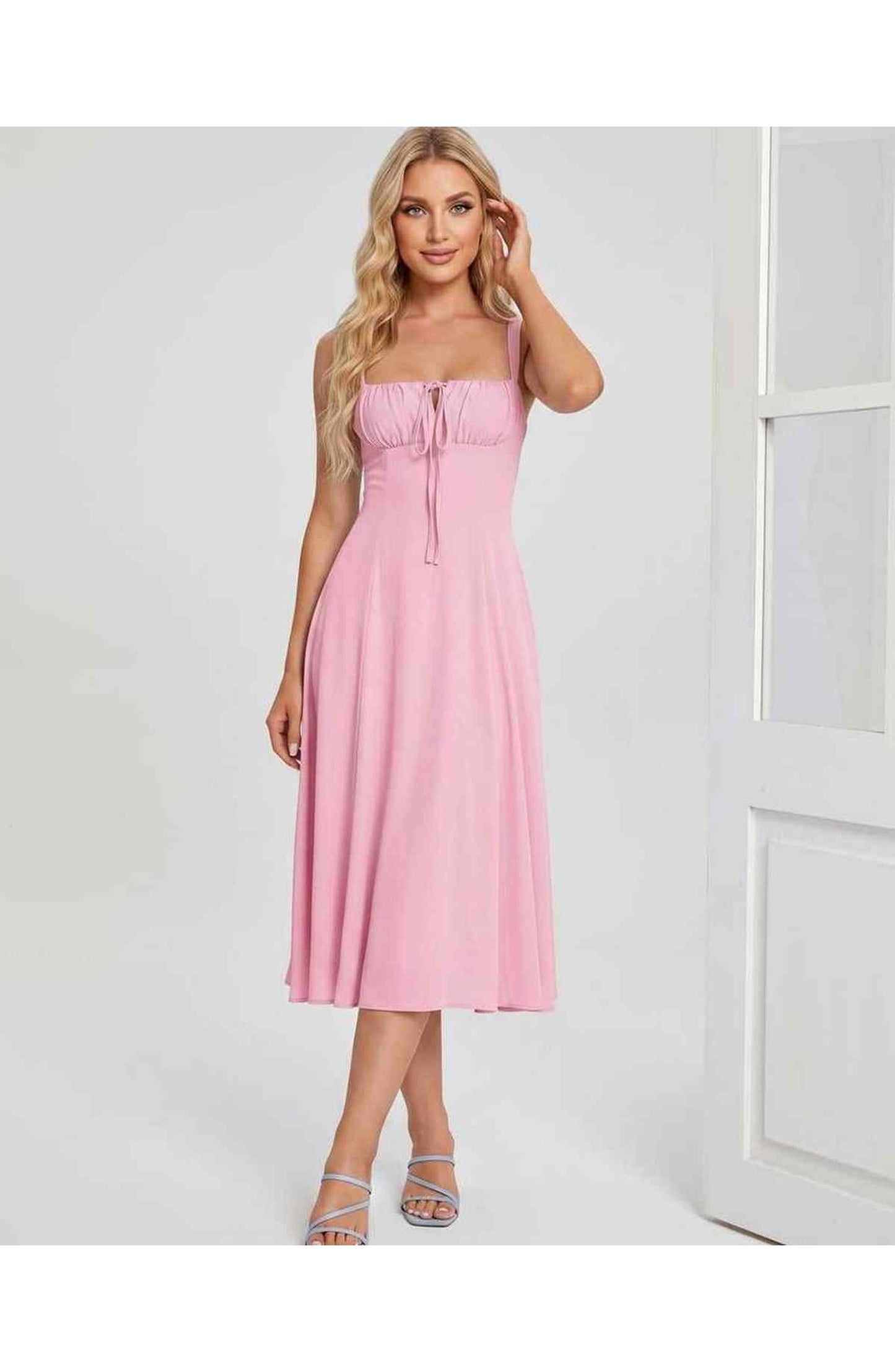Lætitia Women's Midi Dress | Square Neck | A-line