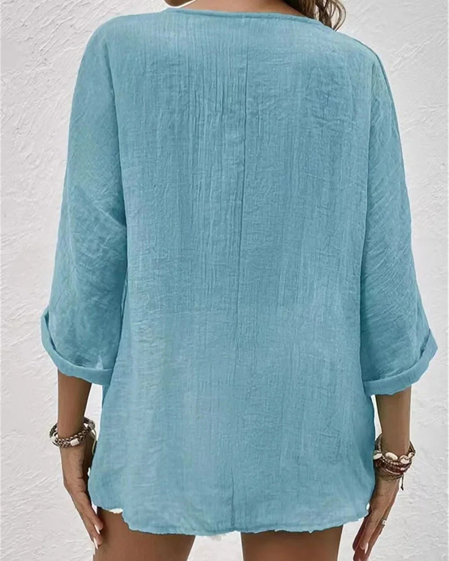 Mélisande Dames Blouse | 3/4 Mouwen | Button-Down