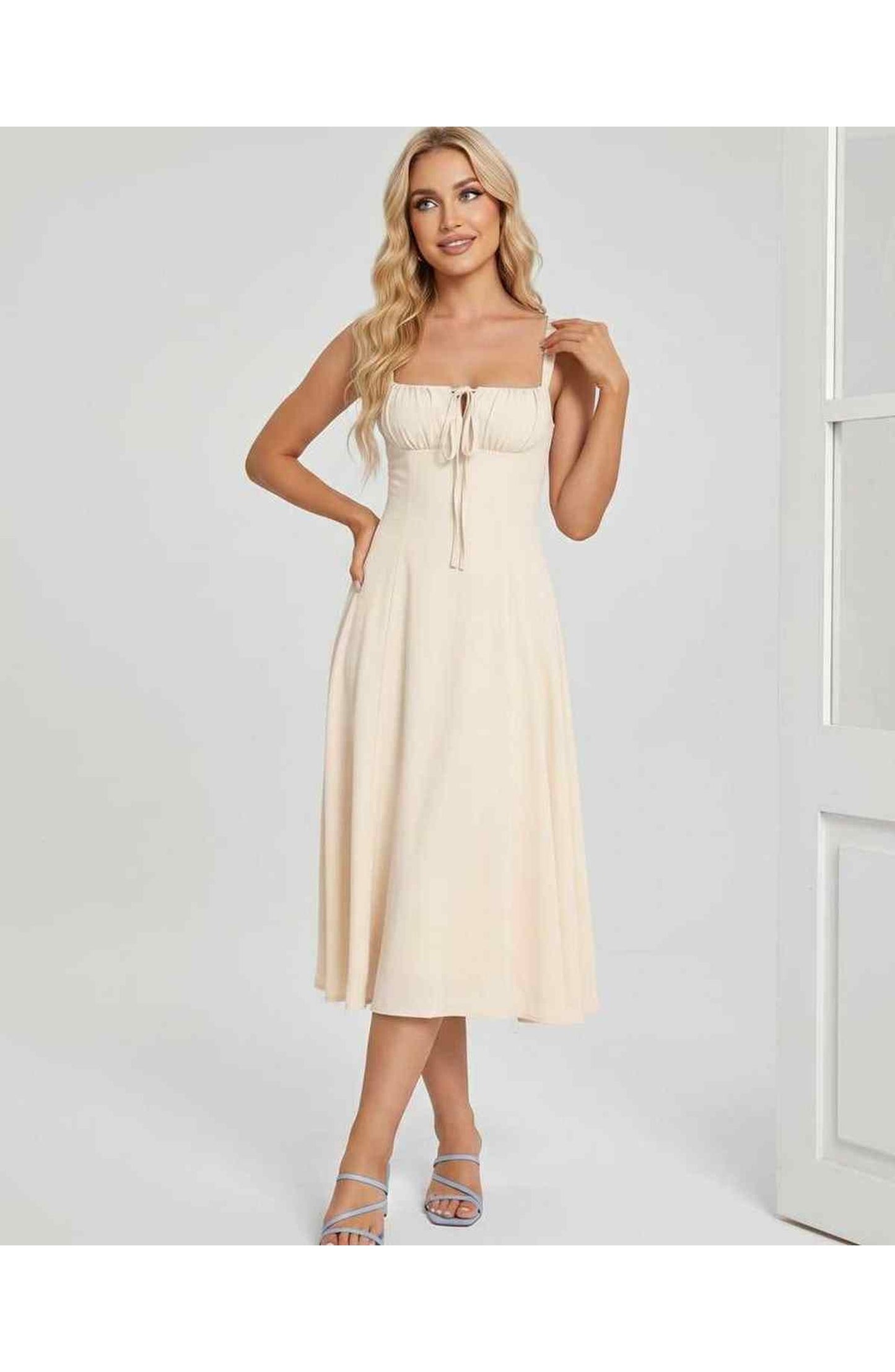Lætitia Women's Midi Dress | Square Neck | A-line