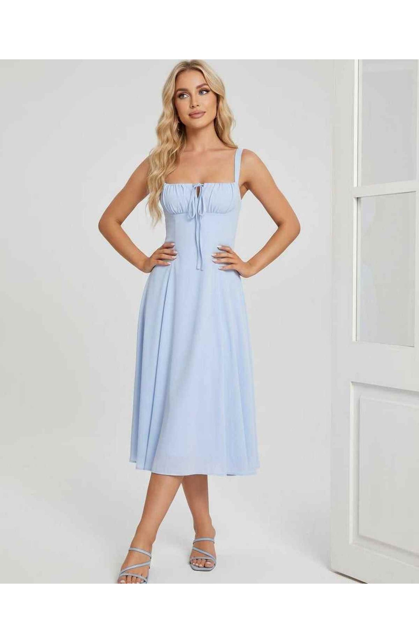 Lætitia Women's Midi Dress | Square Neck | A-line