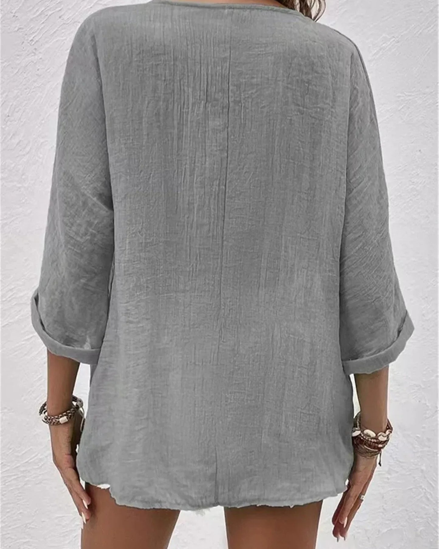 Mélisande Dames Blouse | 3/4 Mouwen | Button-Down