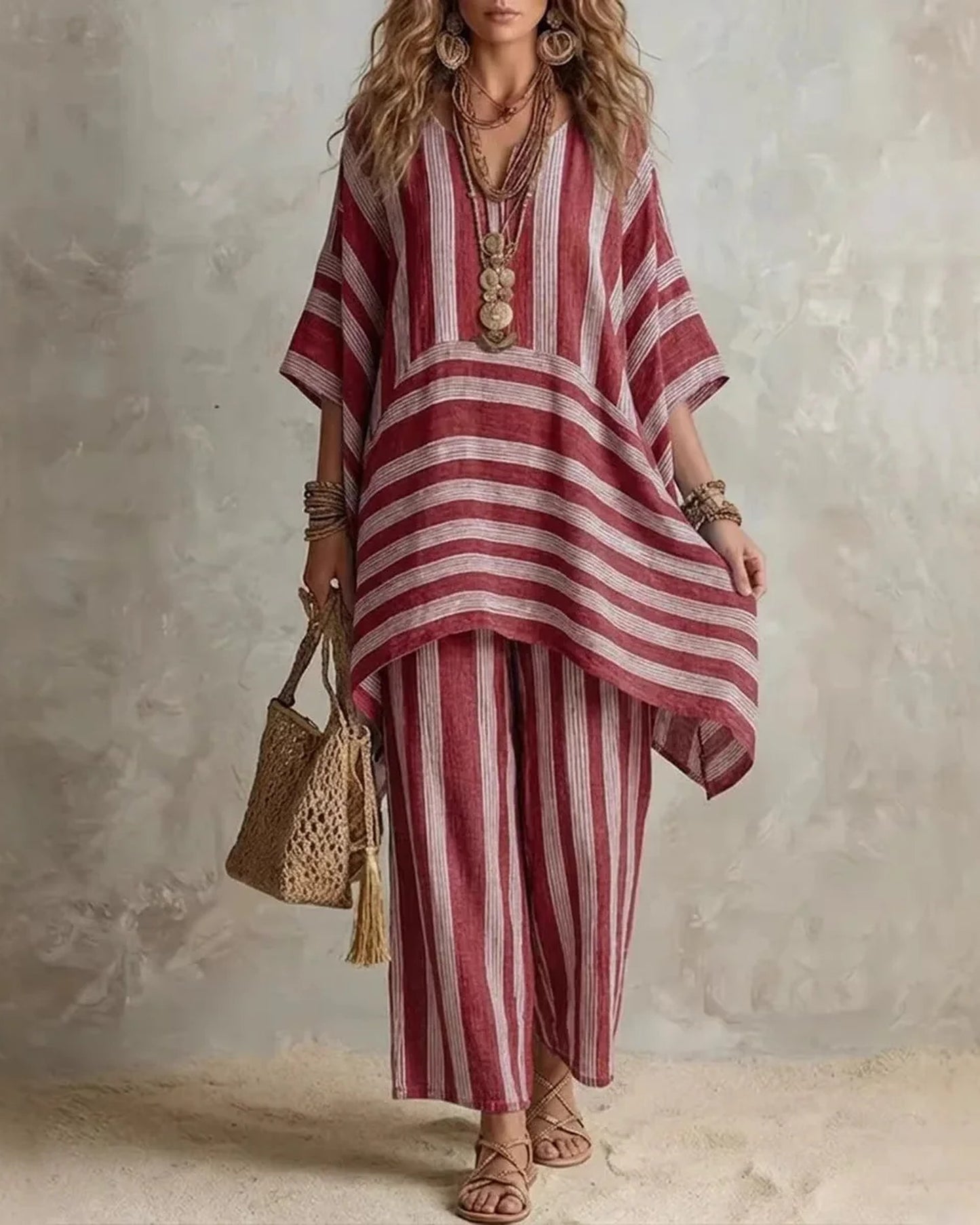 Pascaline-Rachelle Dames Co-Ord Set | Oversized Tuniek | Wijde Broek