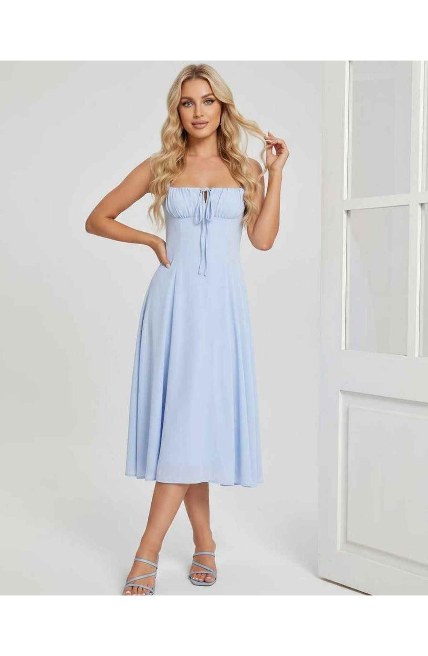 Lætitia Women's Midi Dress | Square Neck | A-line