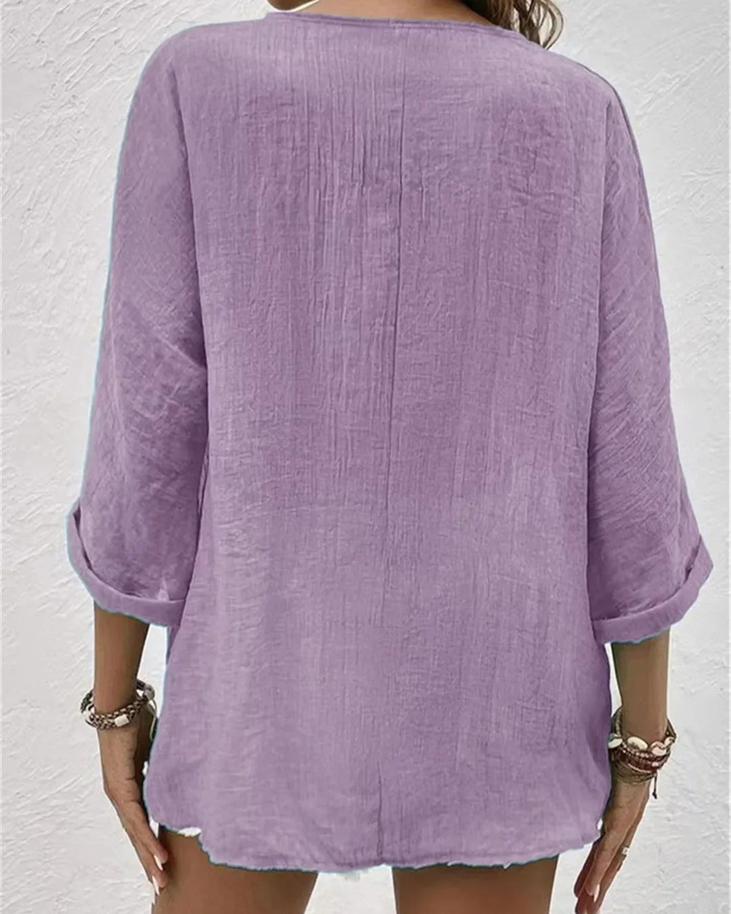 Mélisande Dames Blouse | 3/4 Mouwen | Button-Down