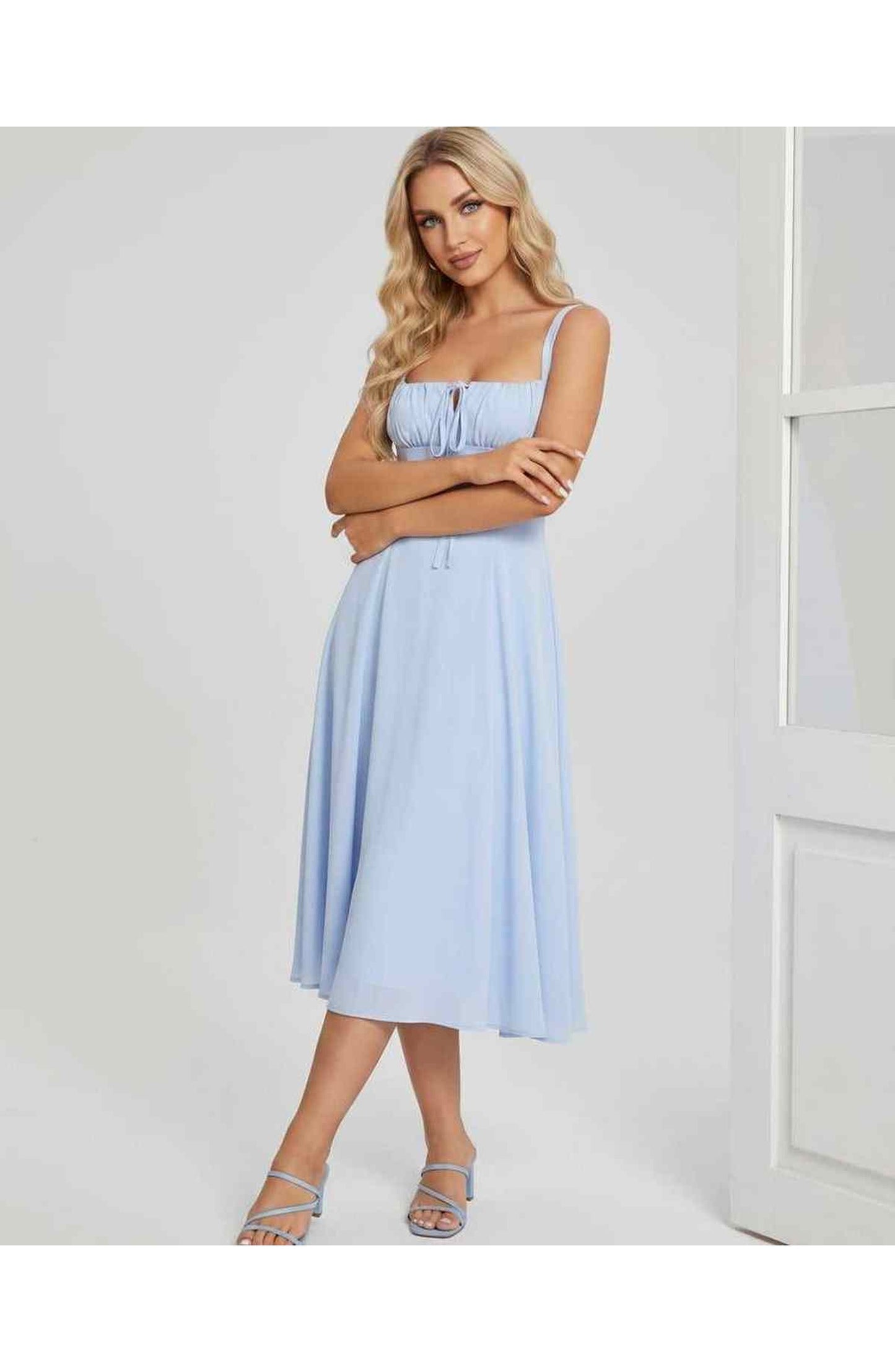 Lætitia Women's Midi Dress | Square Neck | A-line
