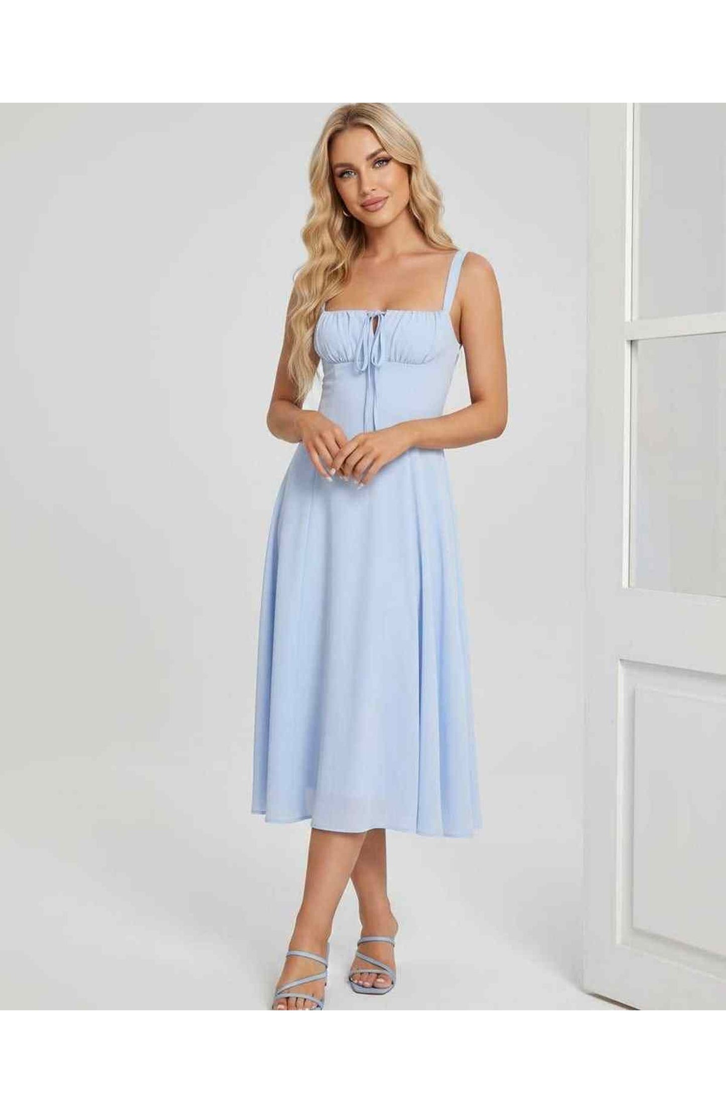 Lætitia Women's Midi Dress | Square Neck | A-line
