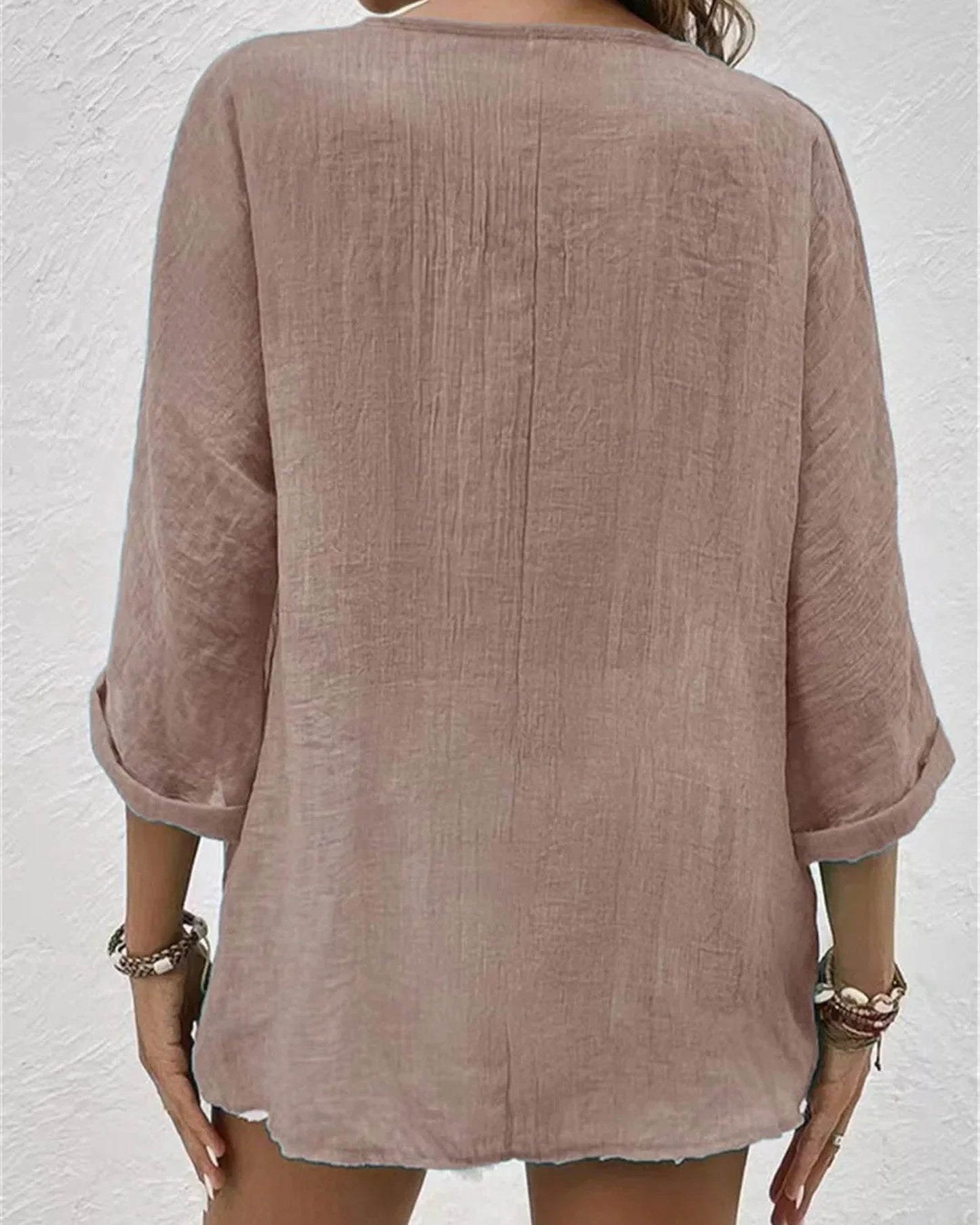 Mélisande Dames Blouse | 3/4 Mouwen | Button-Down