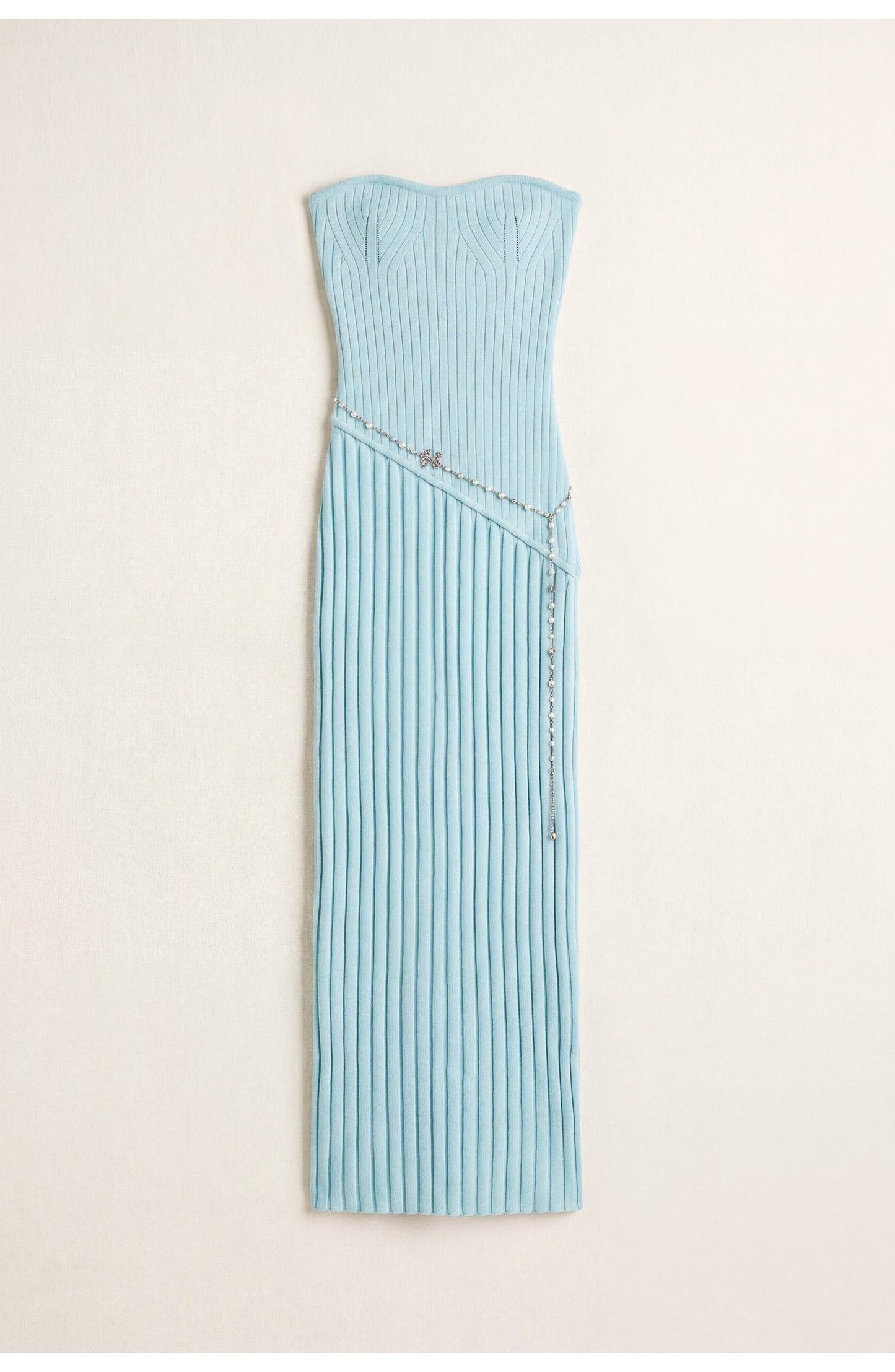 Dames Maxi Jurk | Strapless | Gelaagde Franje