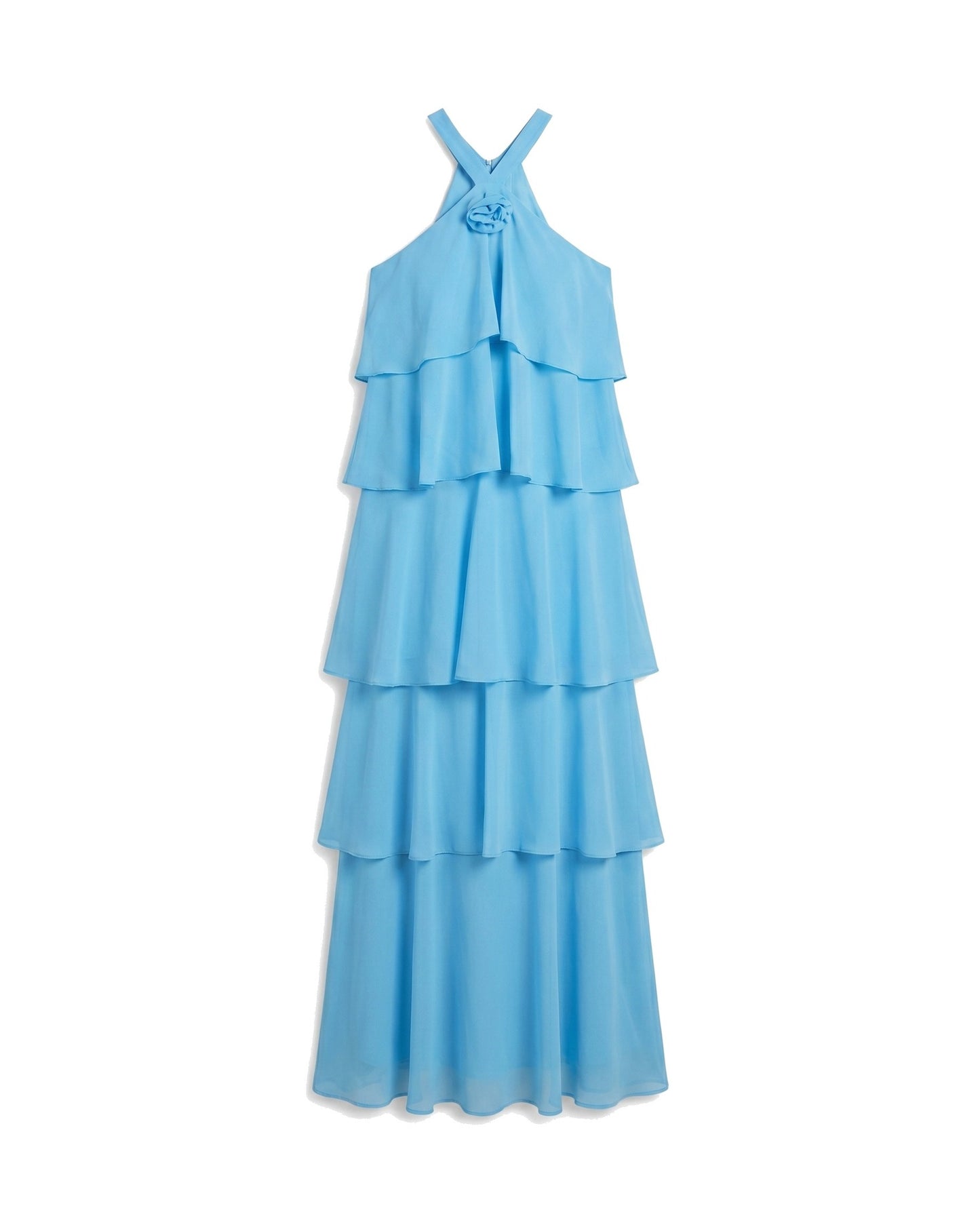 Millie Ladies Maxi Dress | Halterneck | Layered Ruffles