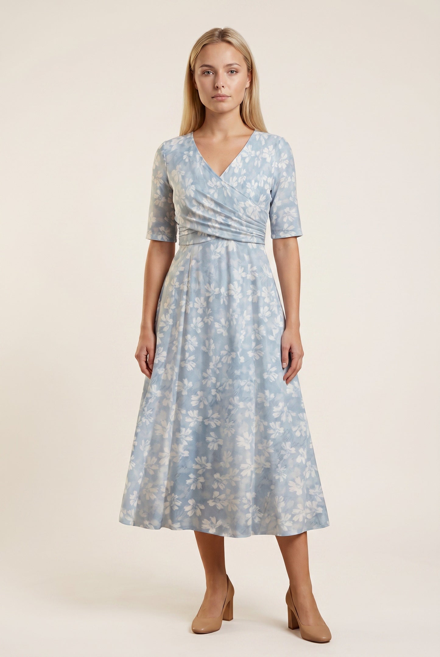 Women's Midi Dress | V-Neck | Floral Print