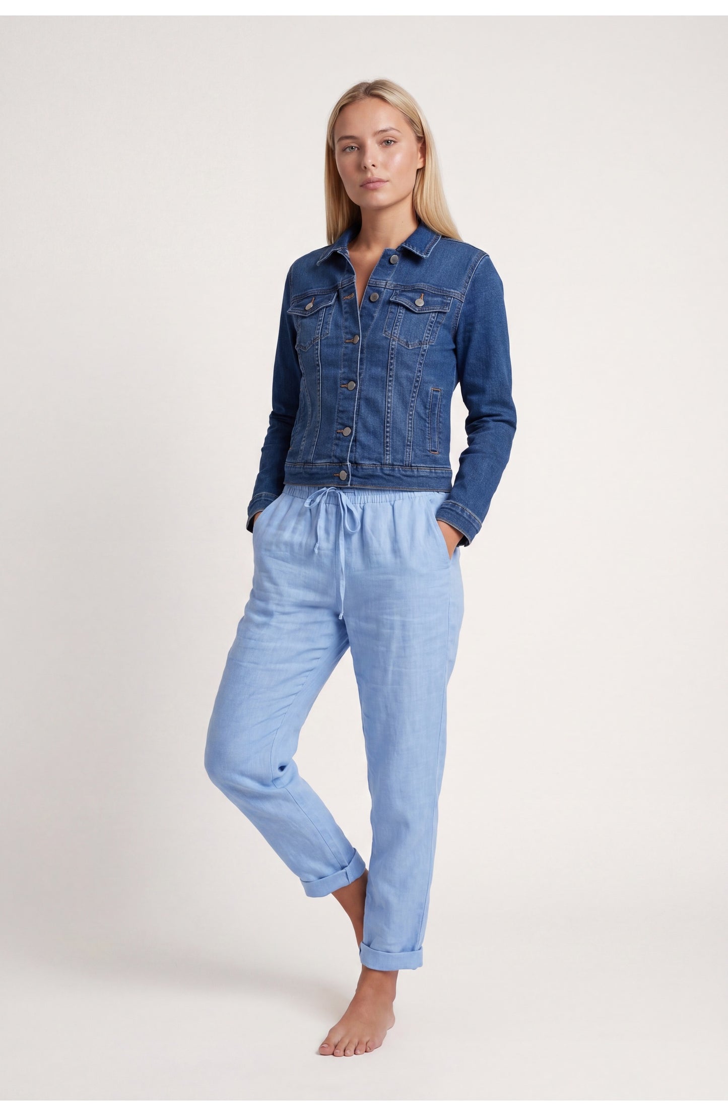 Fabienne Dames Broek | Elastische Taille | Rechte Pijpen
