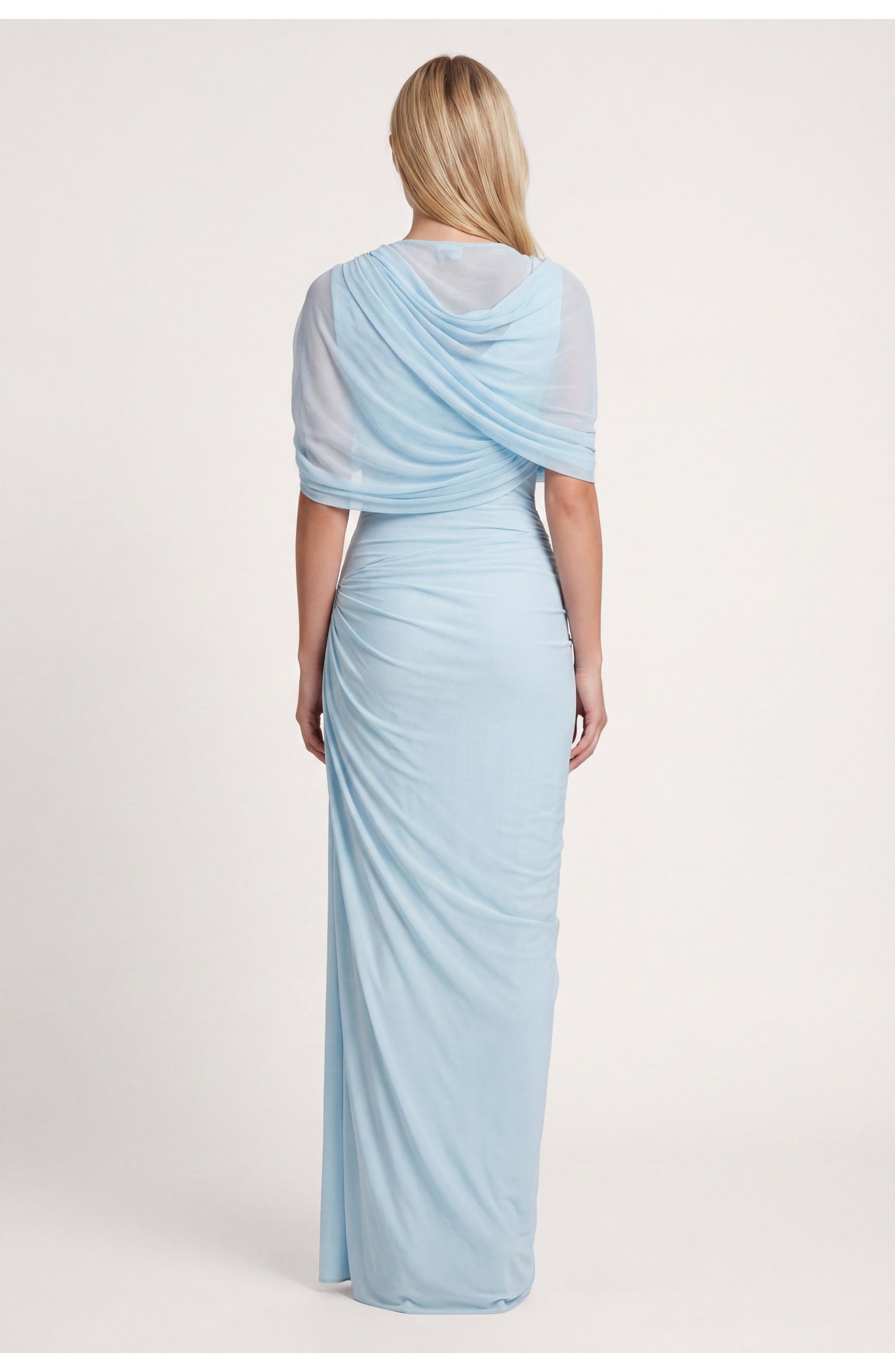 Dames Maxi Jurk | Gedrapeerd | Asymmetrisch