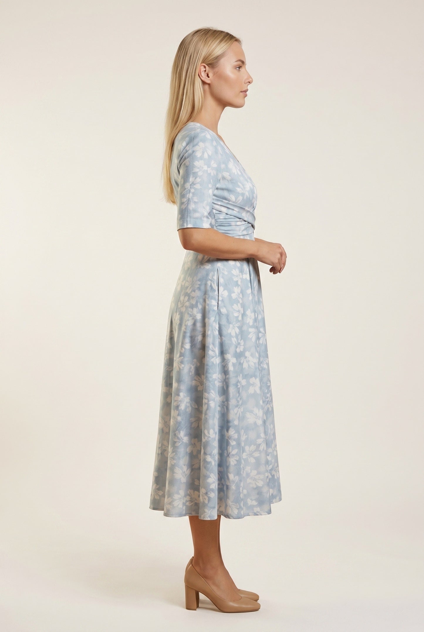 Women's Midi Dress | V-Neck | Floral Print