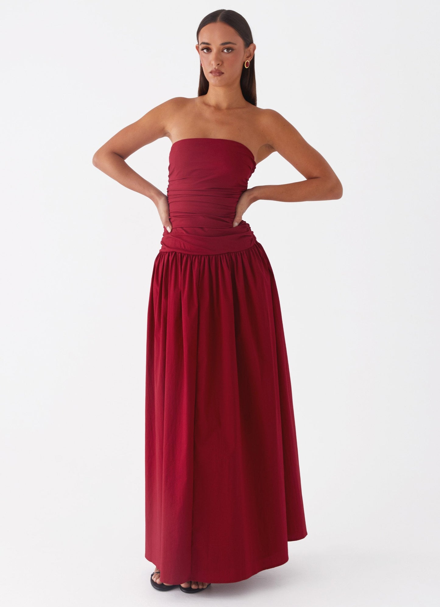 Liliane Strapless Maxi Jurk | Lavendel met Plooidetail 13