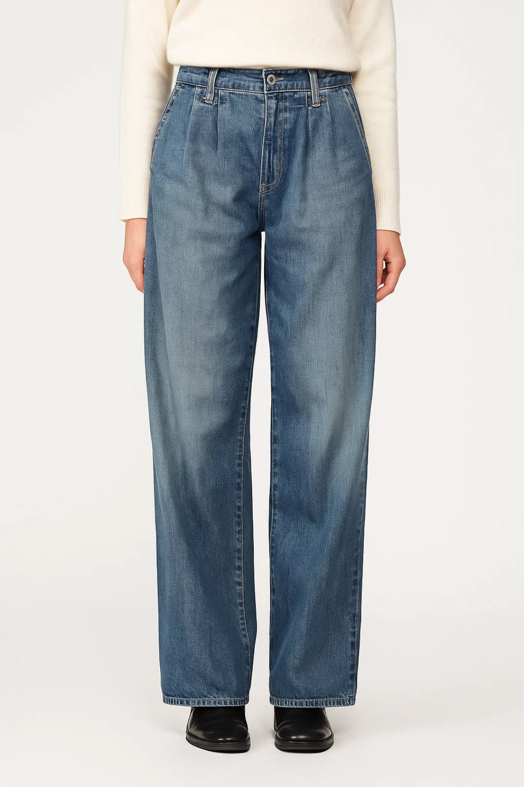 Livia Dames Jeans | Hoge Taille | Wide Leg | Vintage Look 0