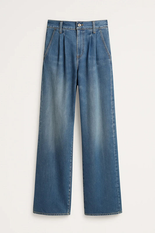 Livia Dames Jeans | Hoge Taille | Wide Leg | Vintage Look 1