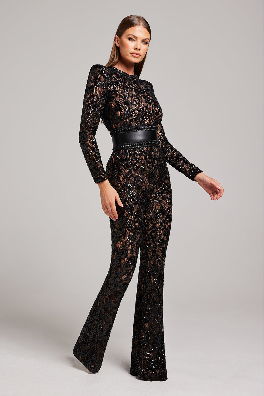 Livia Dames Jumpsuit | Getailleerd | Met Kanten Details | Rechte Pijpen 2