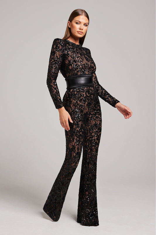 Livia Dames Jumpsuit | Getailleerd | Met Kanten Details | Rechte Pijpen 2