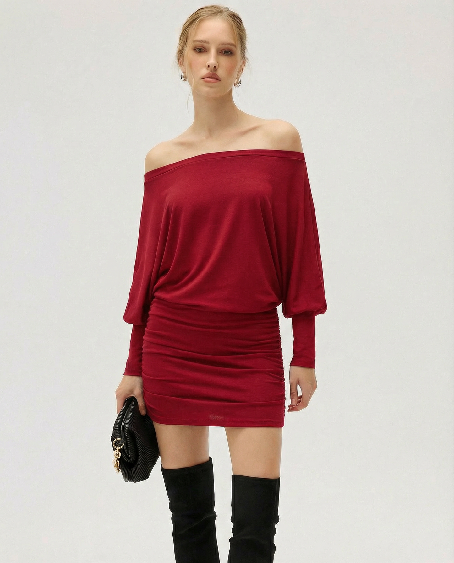 Livia Dames Jurk | Aansluitend | Minimalistisch | Met Ruches 9