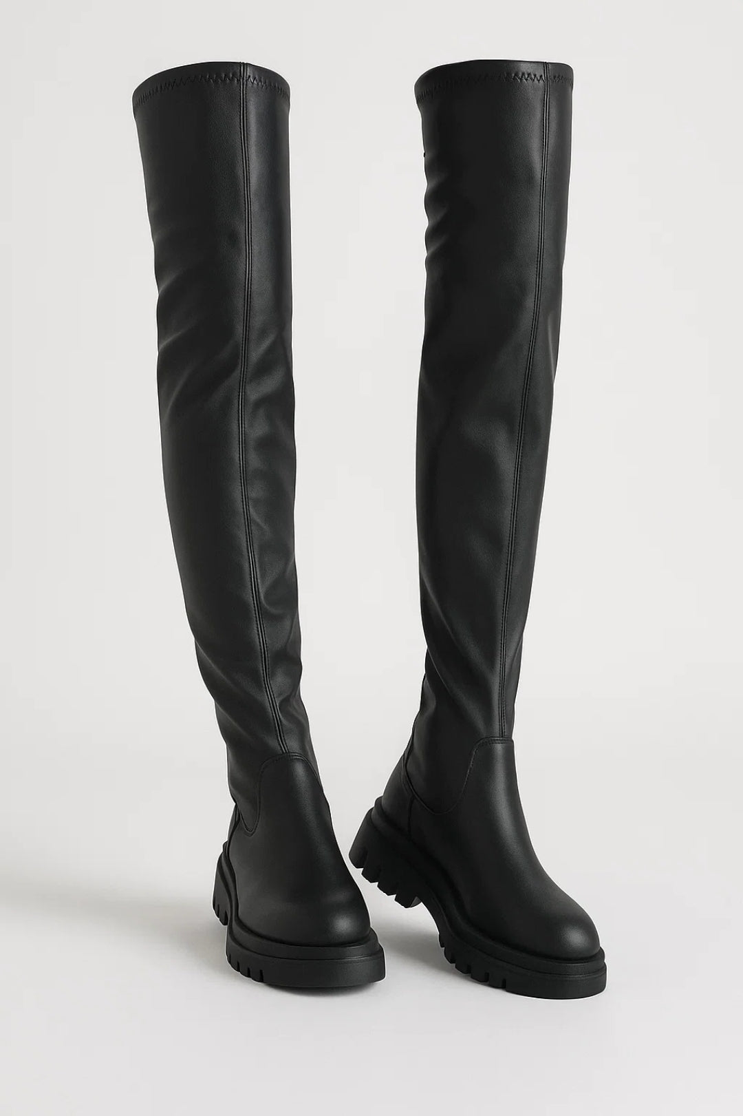 Livia Dames Laarzen | Hoge Schacht | Minimalistisch | Chunky Zool 1