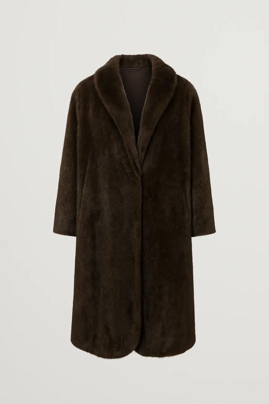 Livia Dames Winterjas | Rechte Snit | V-Hals | Faux Fur Look 0