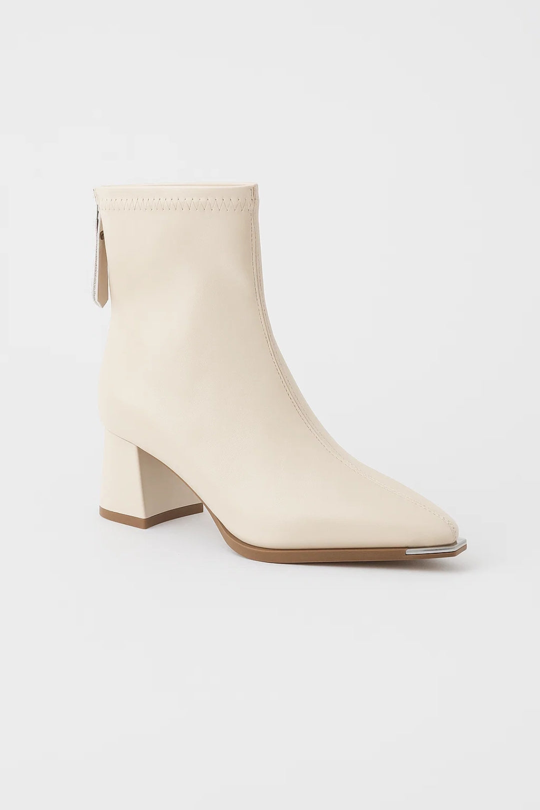 Livia Enkellaars Dames | Met Blokhak | Minimalistisch Design | Zwart Met Ritssluiting 1