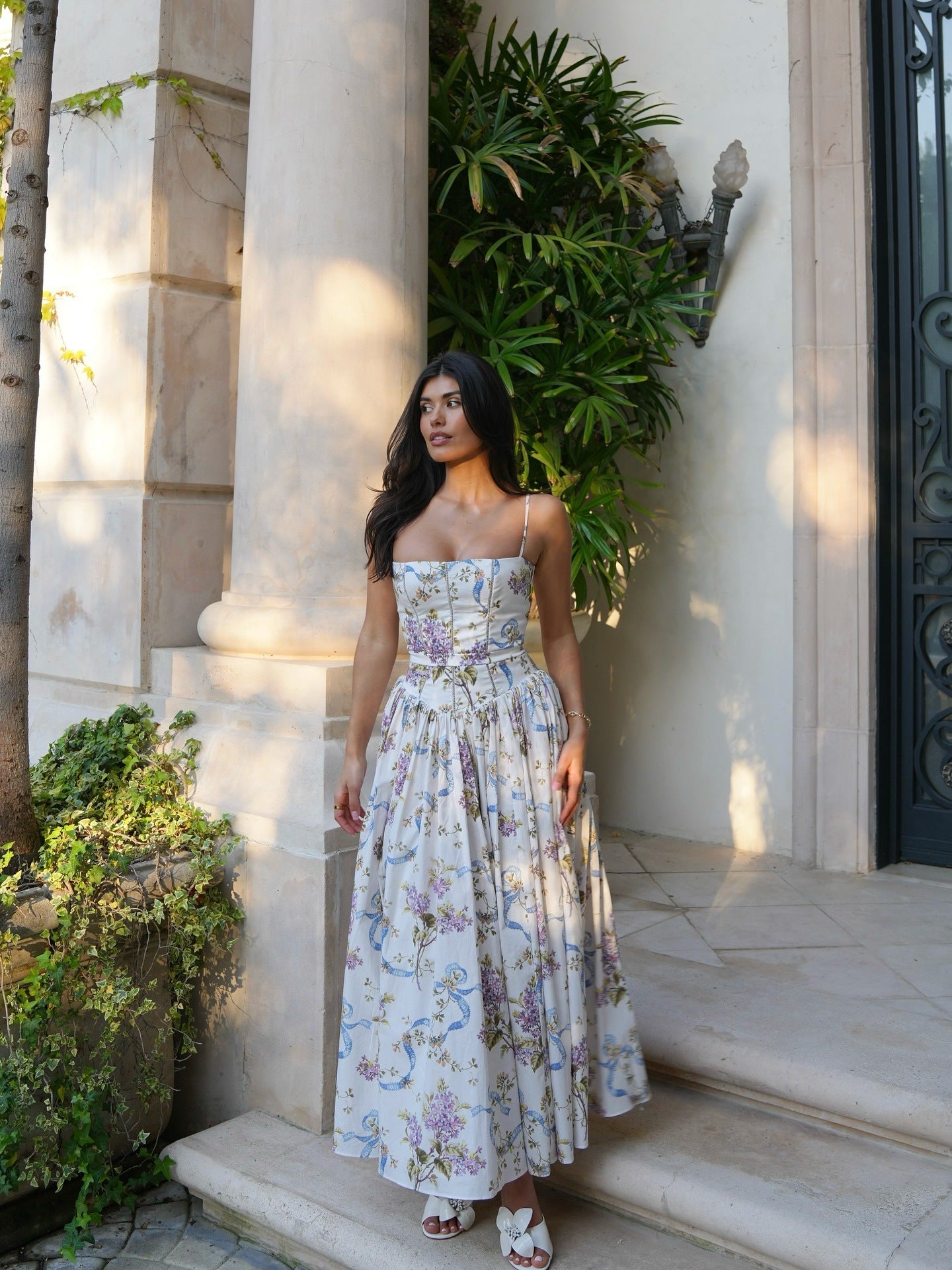 Livia Maxi Jurk | Strapless A-Lijn Met Bloemenprint 1