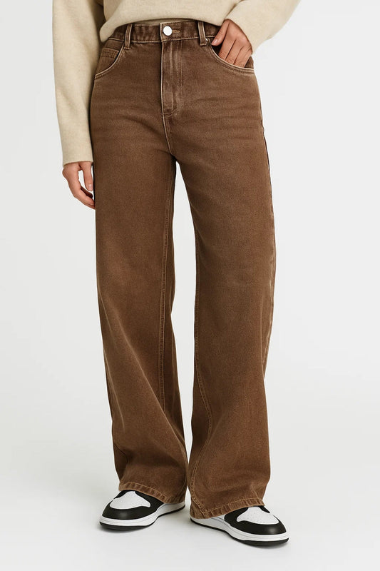 Lucia Dames Jeans | Hoge Taille | Wijde Pijpen | Casual Comfort 2