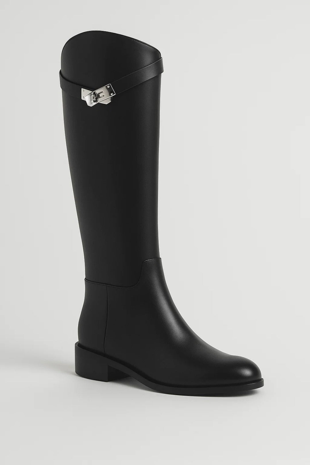 Lucia Dames Laarzen | Hoge Schacht | Minimalistisch | Gespdetail 0