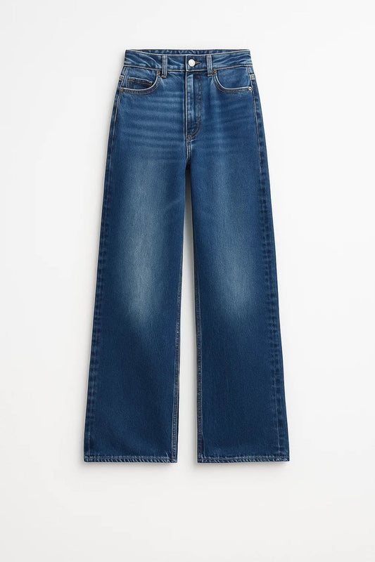 Lucia Damesjeans | High-Waist | Wide Leg Model | Comfortabele Pasvorm 0