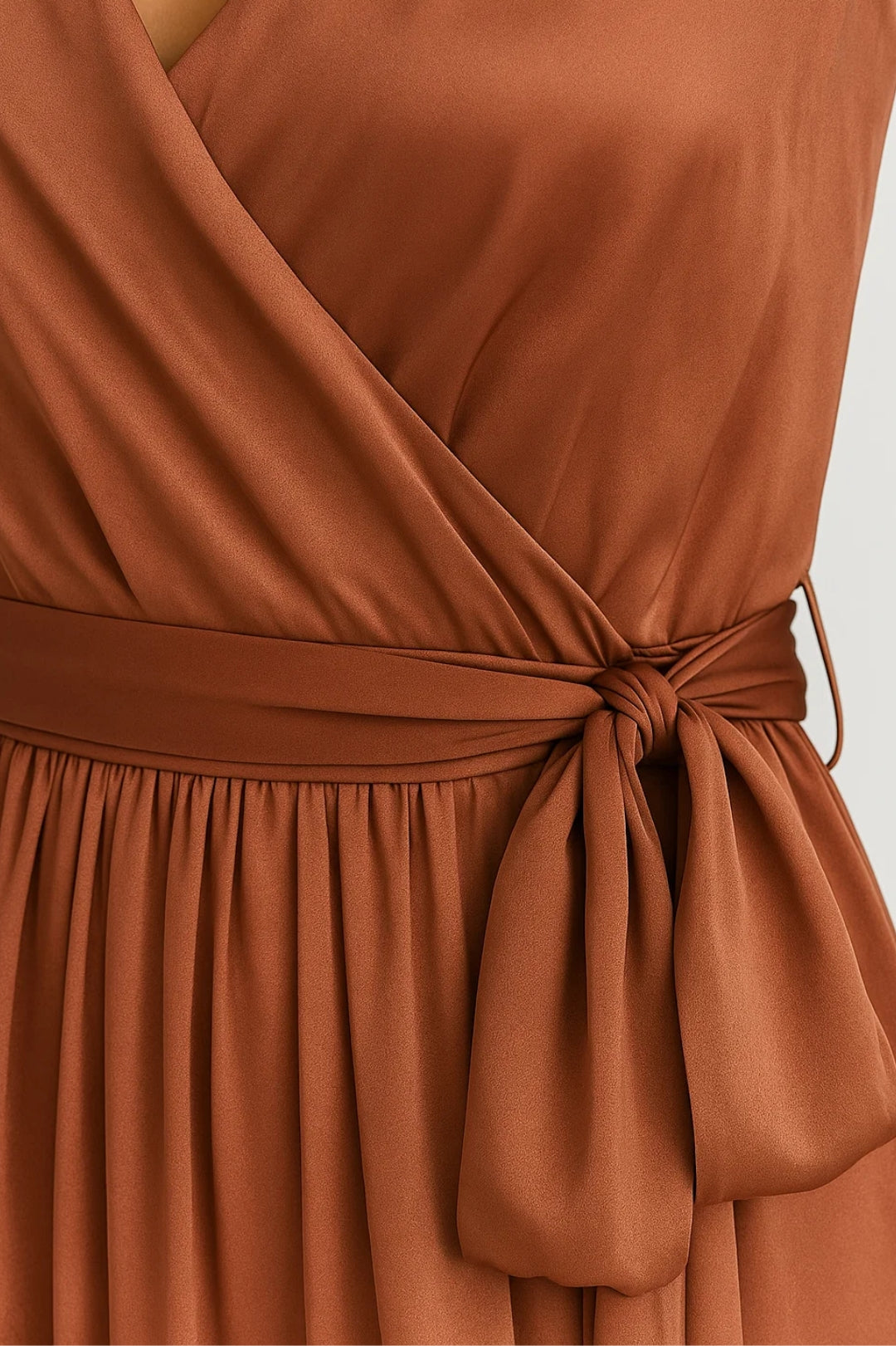 Lucia Lange Wikkeljurk | Mouwloos | Met Taillelint | Elegante Split 3